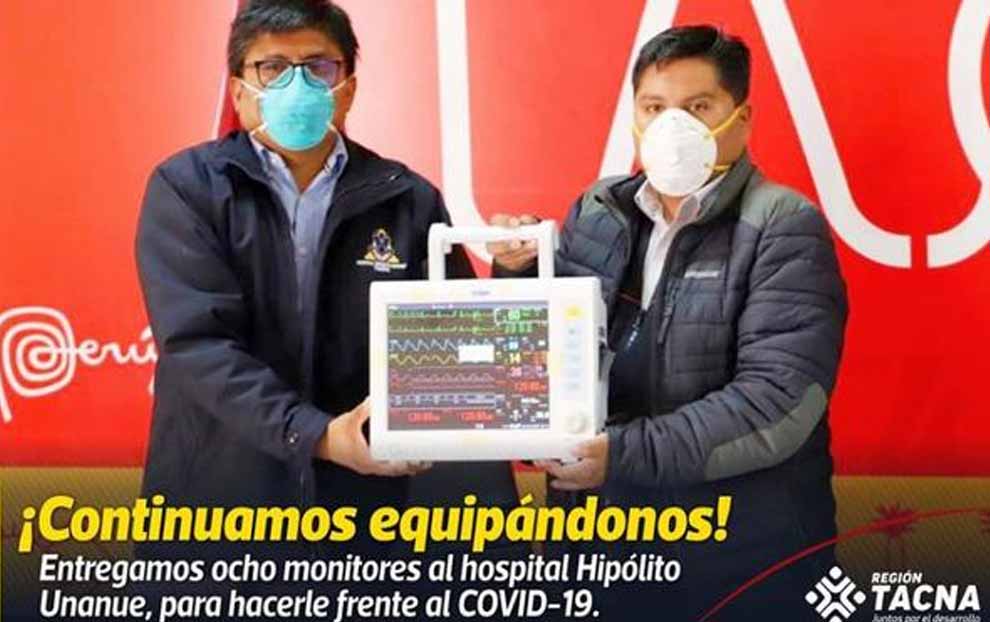 1641152734 Tacna GORE entrega monitores al hospital Hipolito Unanue