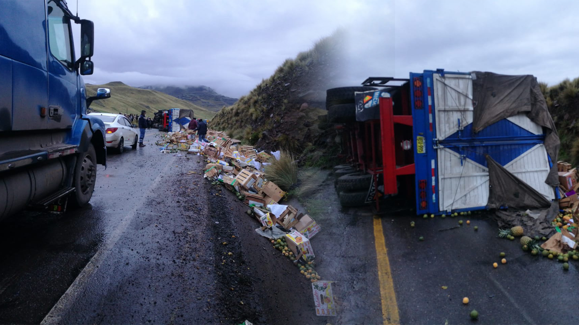 Accidente de transito en la via Juliaca Arequipa