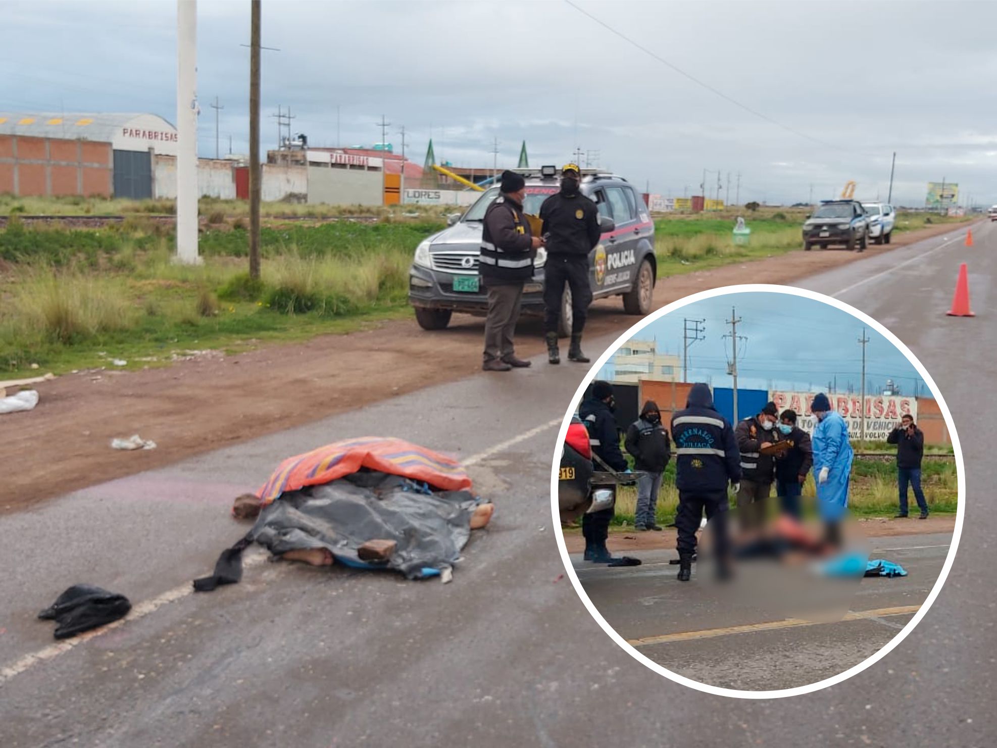 Joven atropellado por vehiculo que huia camino a Puno