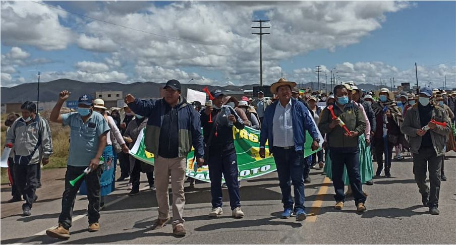 Vecinos del distrito de Caracoto San Roman aceptaron paro preventivo