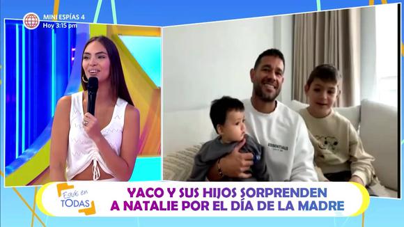 Natalie vértiz recibe sorpresa de yako