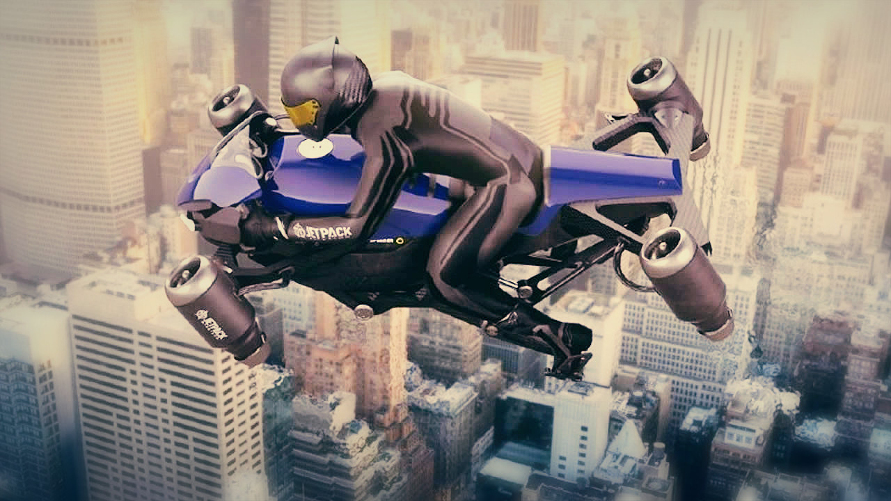 motocicleta voladora jetpack aviation portada