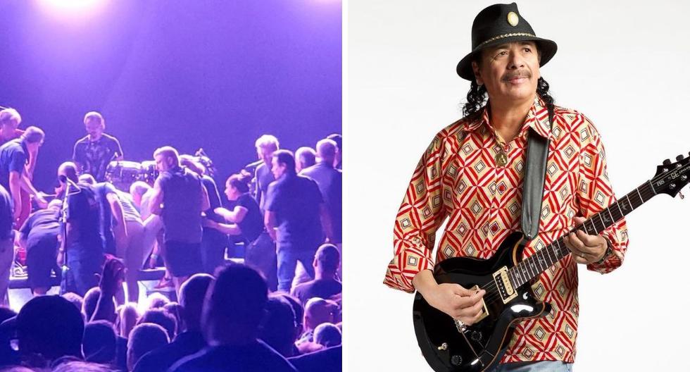 1657080351 Carlos Santana se derrumba en pleno concierto en EEUU y