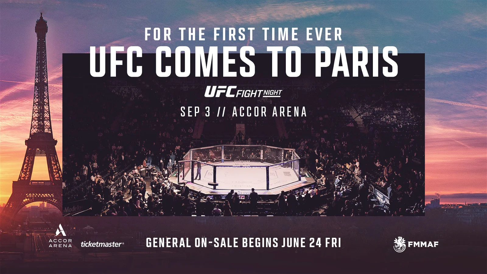 Asi luce el cartel de UFC Paris hasta el momento.webp