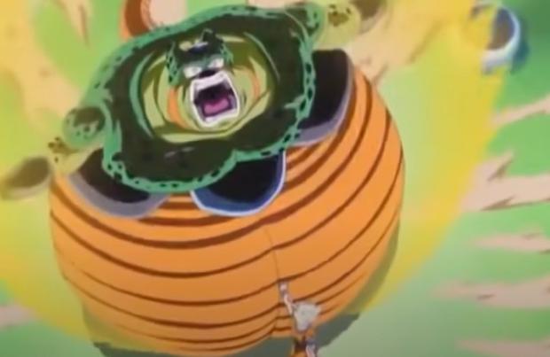 Goku mueve cell a otra ubicación (foto: toei animation)