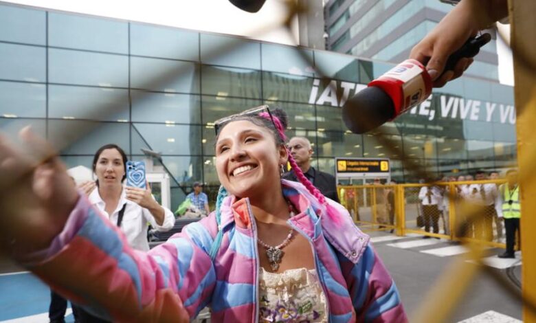 Milena warthon llego a peru tras su triunfo en chile