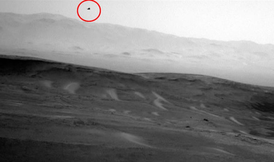 Nasa mars curiosity rover foto de pájaro volador